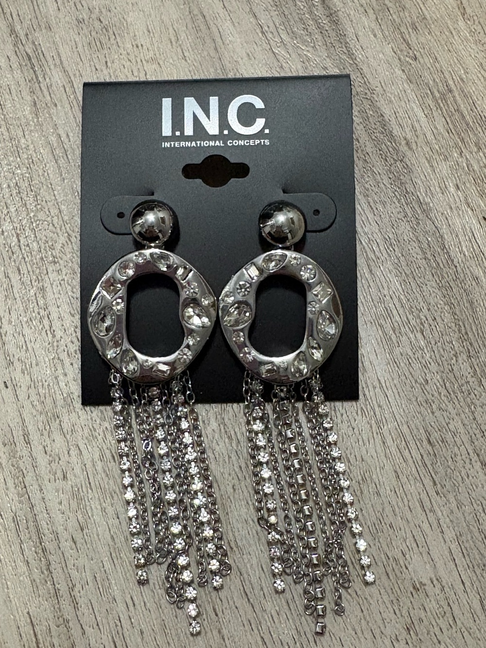 I.N.C. International Concepts Crystal Circle & Fringe Statement Earrings Macy's